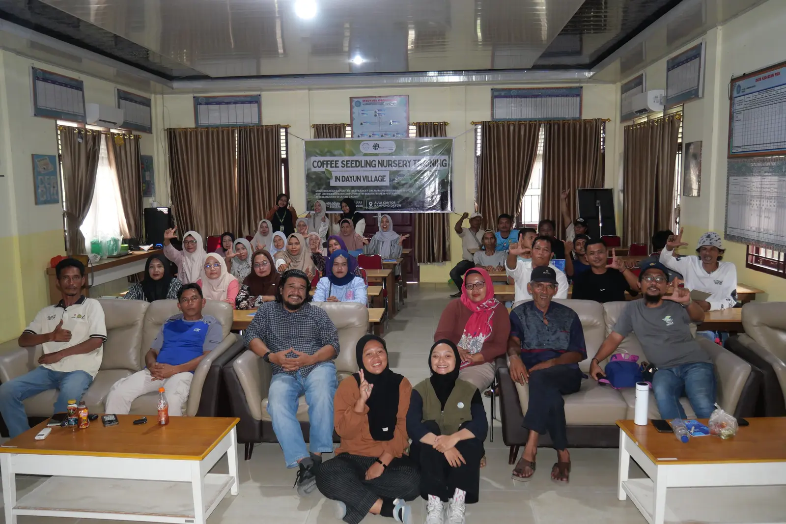 Participants at the Liberica coffee nursery training in Dayun